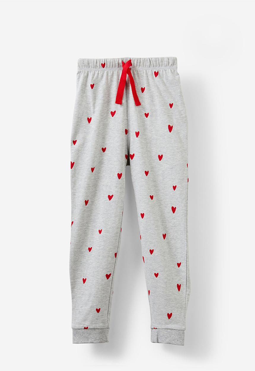 Cotton On - Ava long sleeve pyjama set - cloud marle/hearts love