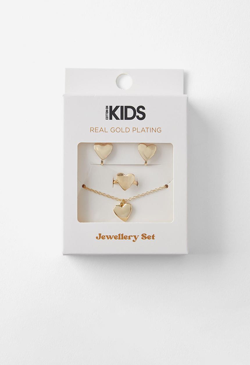 Cotton On - Kids jewellery gift set - gold/heart