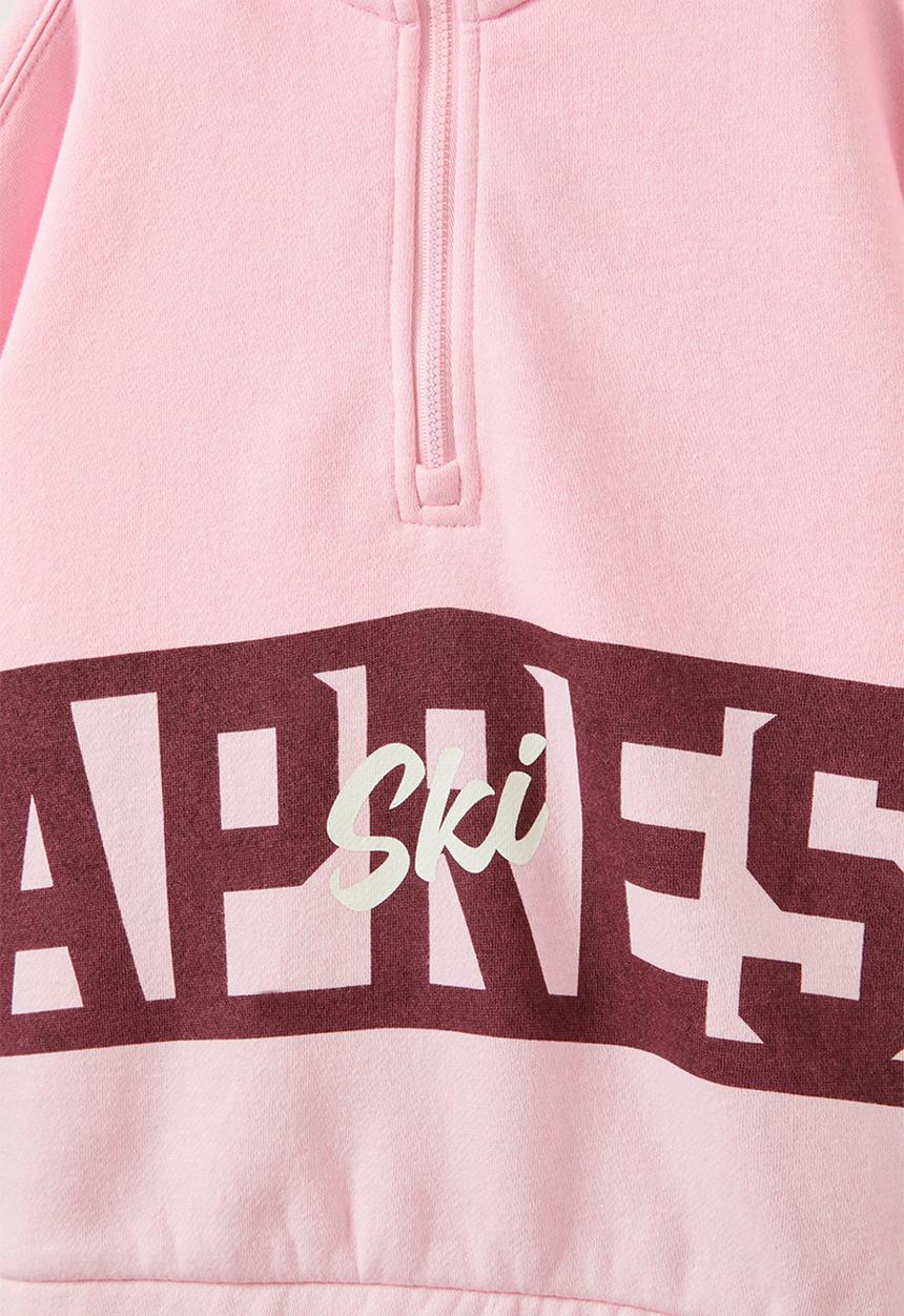 Cotton On - Naomi half zip pullover - blush pink/apres ski