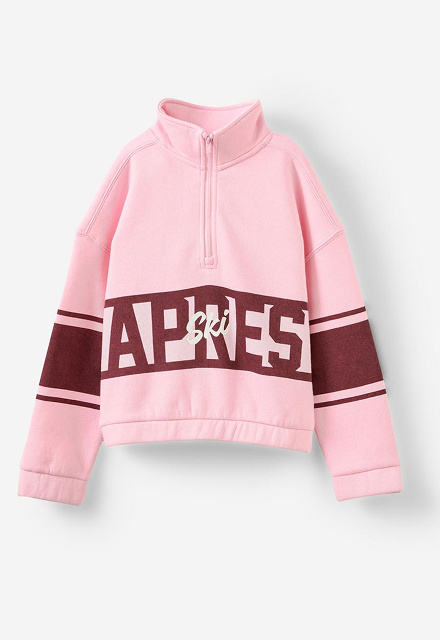 Cotton On - Naomi half zip pullover - blush pink/apres ski