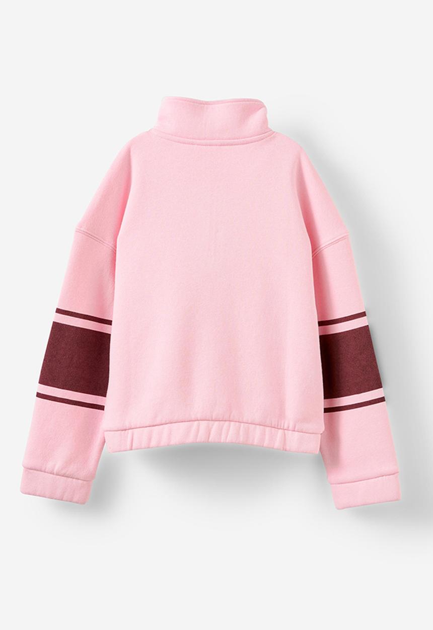 Cotton On - Naomi half zip pullover - blush pink/apres ski