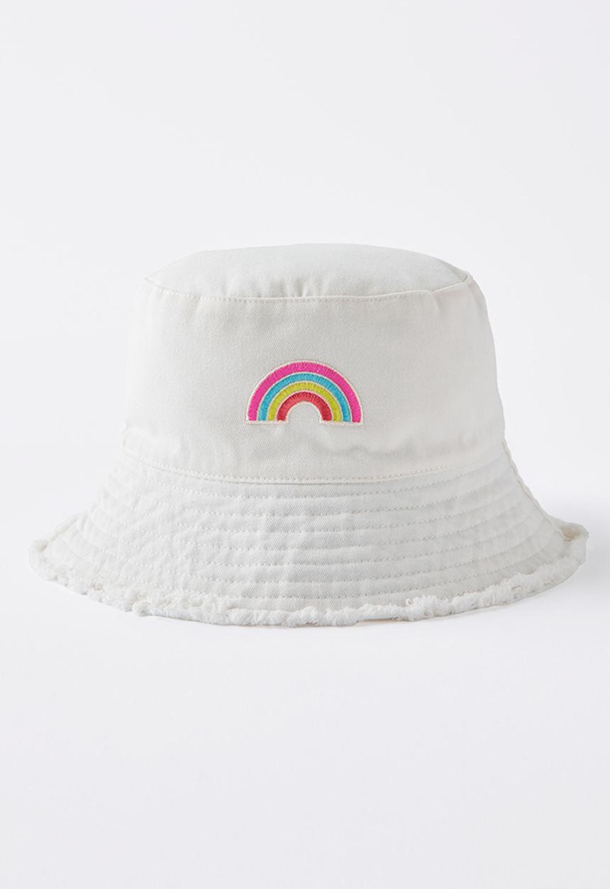 Cotton On - Kids reversible bucket hat - dark vanilla/rainbow