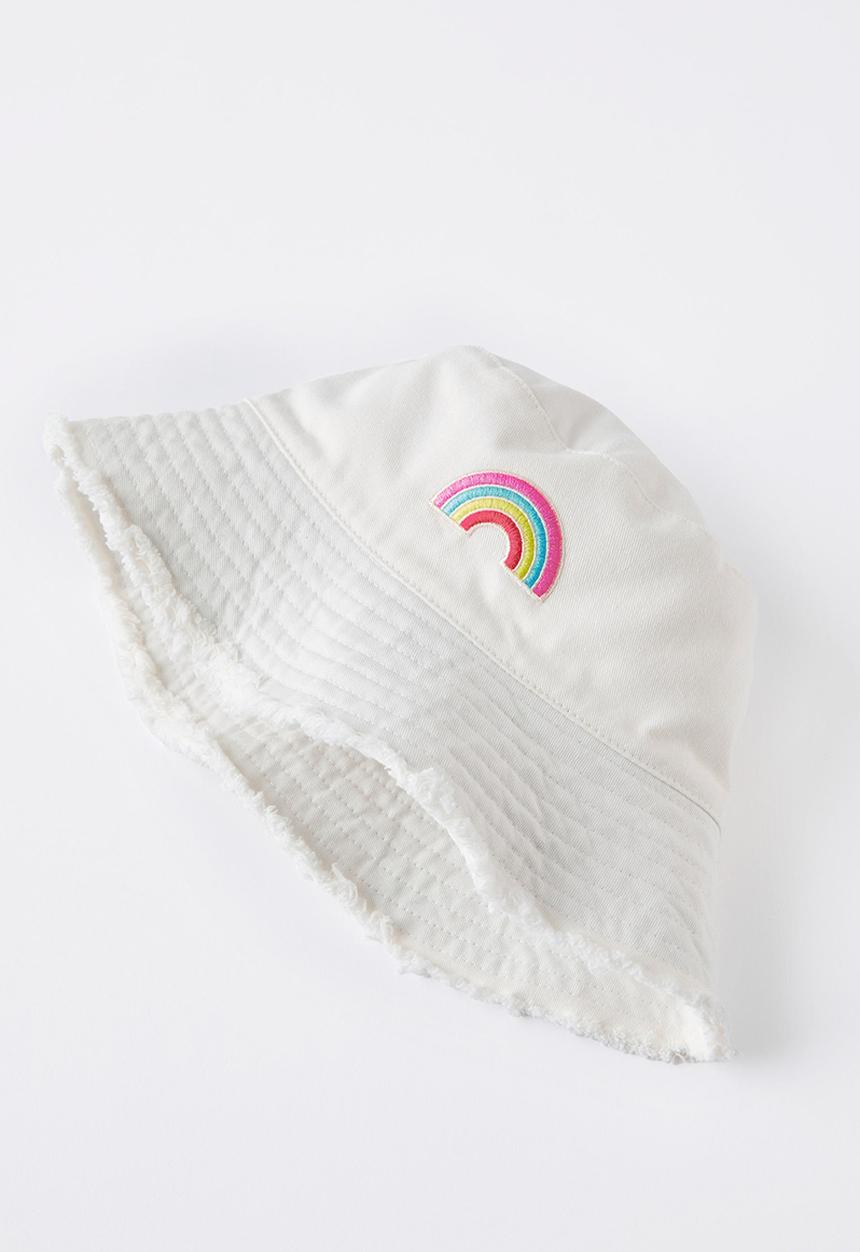 Cotton On - Kids reversible bucket hat - dark vanilla/rainbow