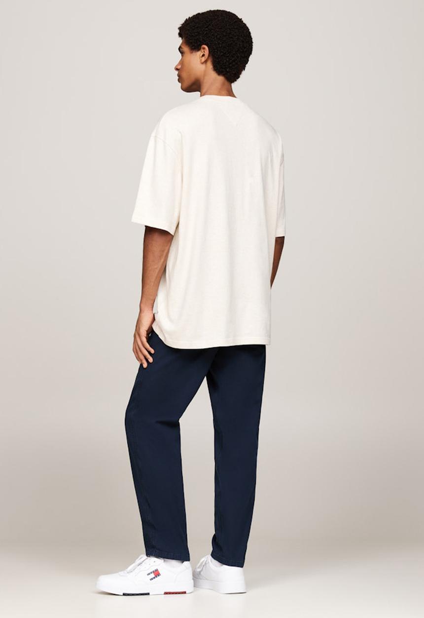 Tommy Hilfiger - Tjm Rlx Melange Flag Tee - Ancient White Melange