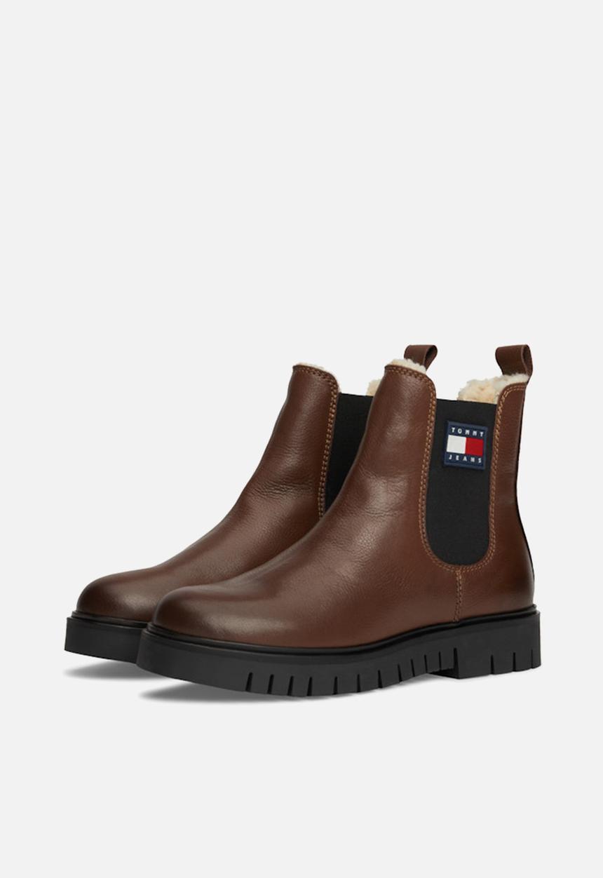 Tommy Hilfiger - Chelsea leather boot - carob chocolate
