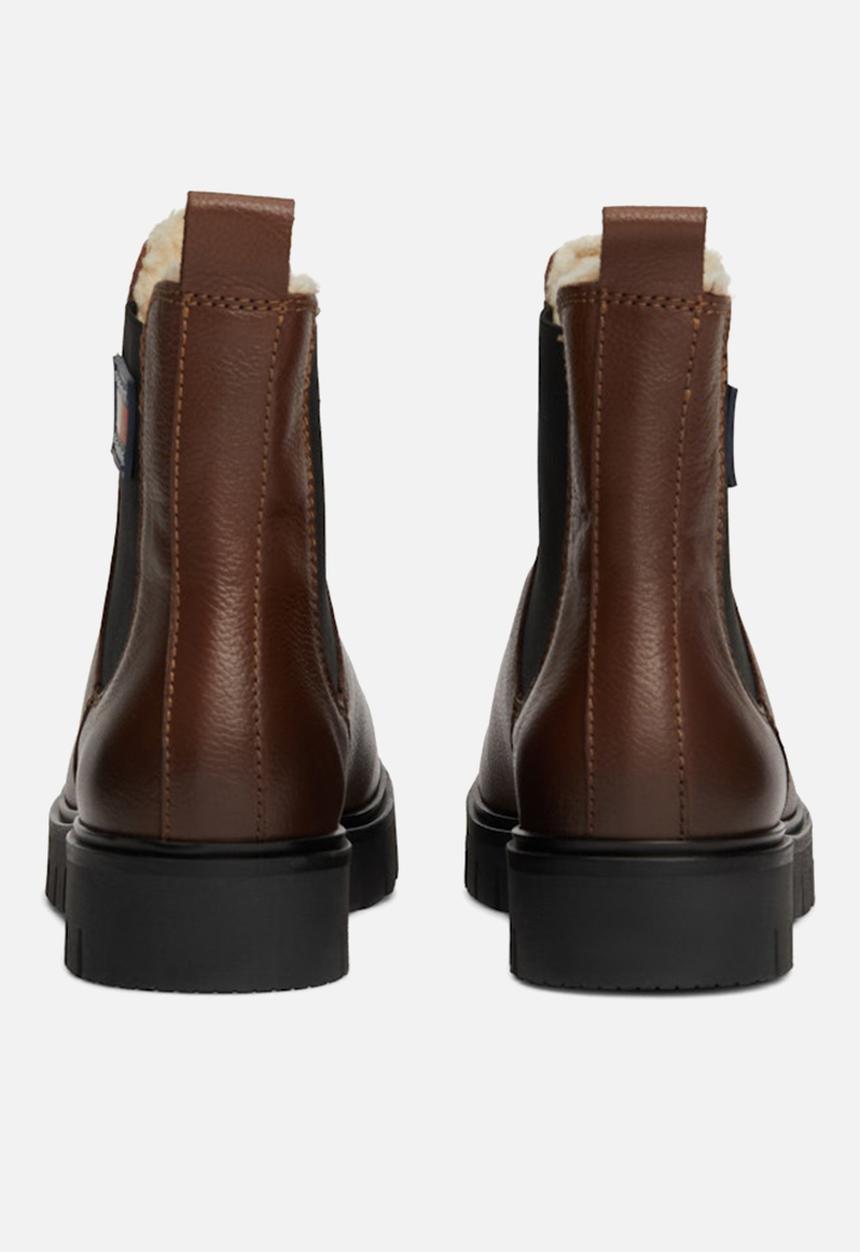Tommy Hilfiger - Chelsea leather boot - carob chocolate