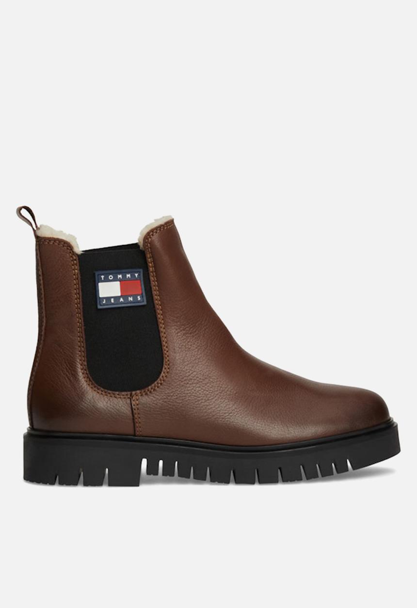Tommy Hilfiger - Chelsea leather boot - carob chocolate