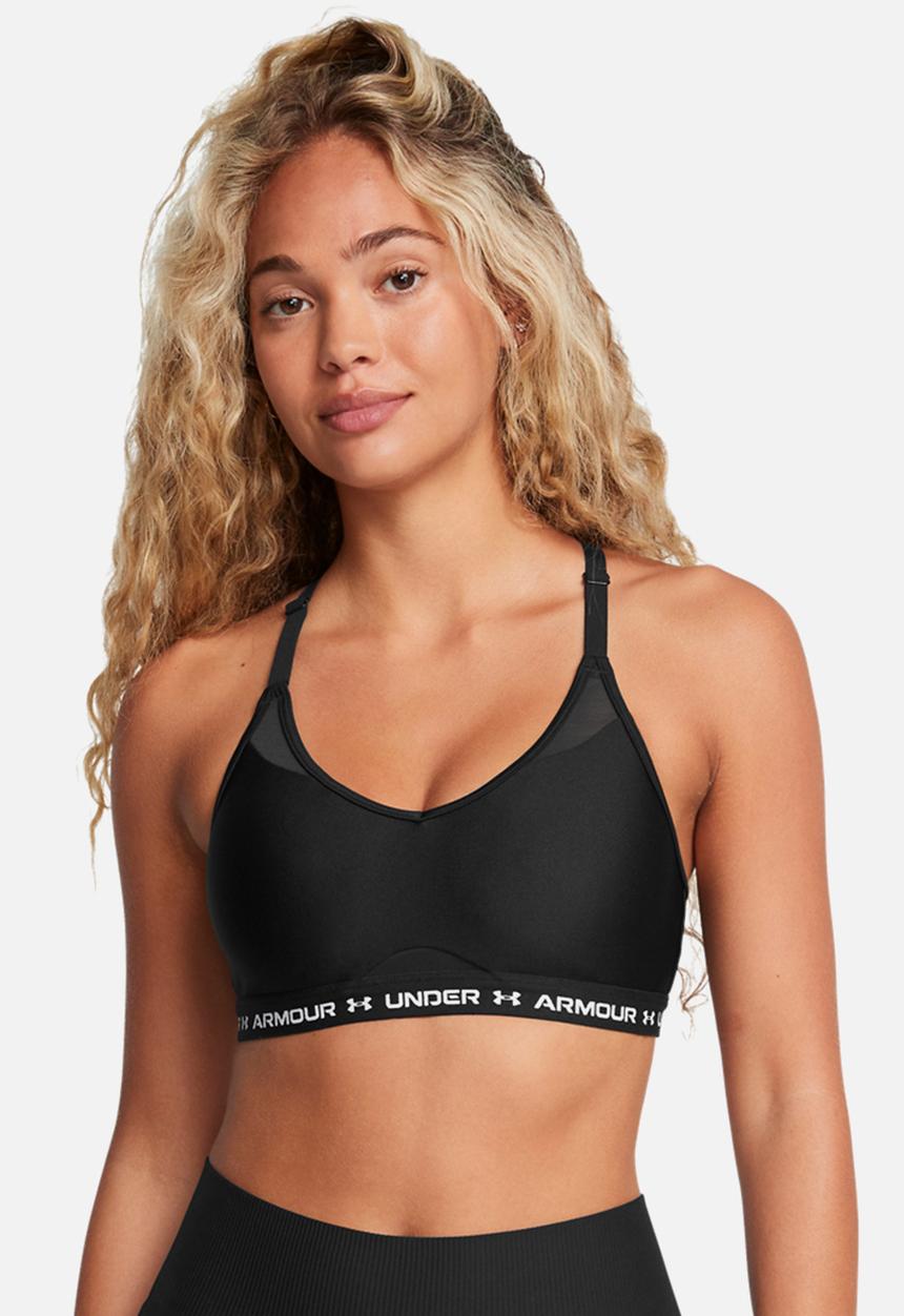 Under Armour - Ua Crossback Low Bra - Black / White