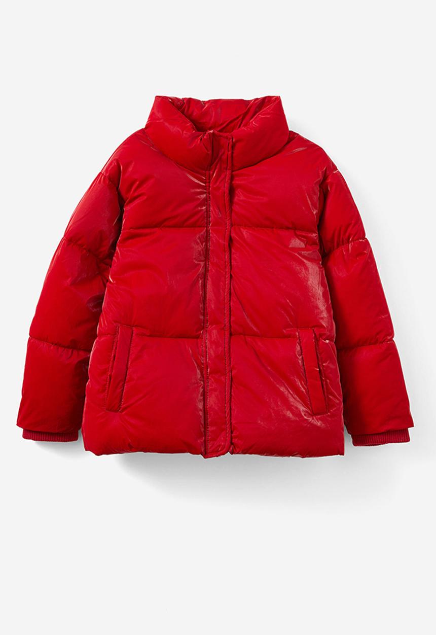 Cotton On - Joy puffer jacket - heritage red
