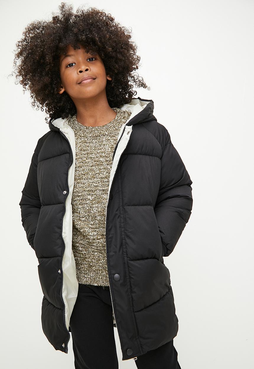 Pop Candy - Midi puffer jacket - black