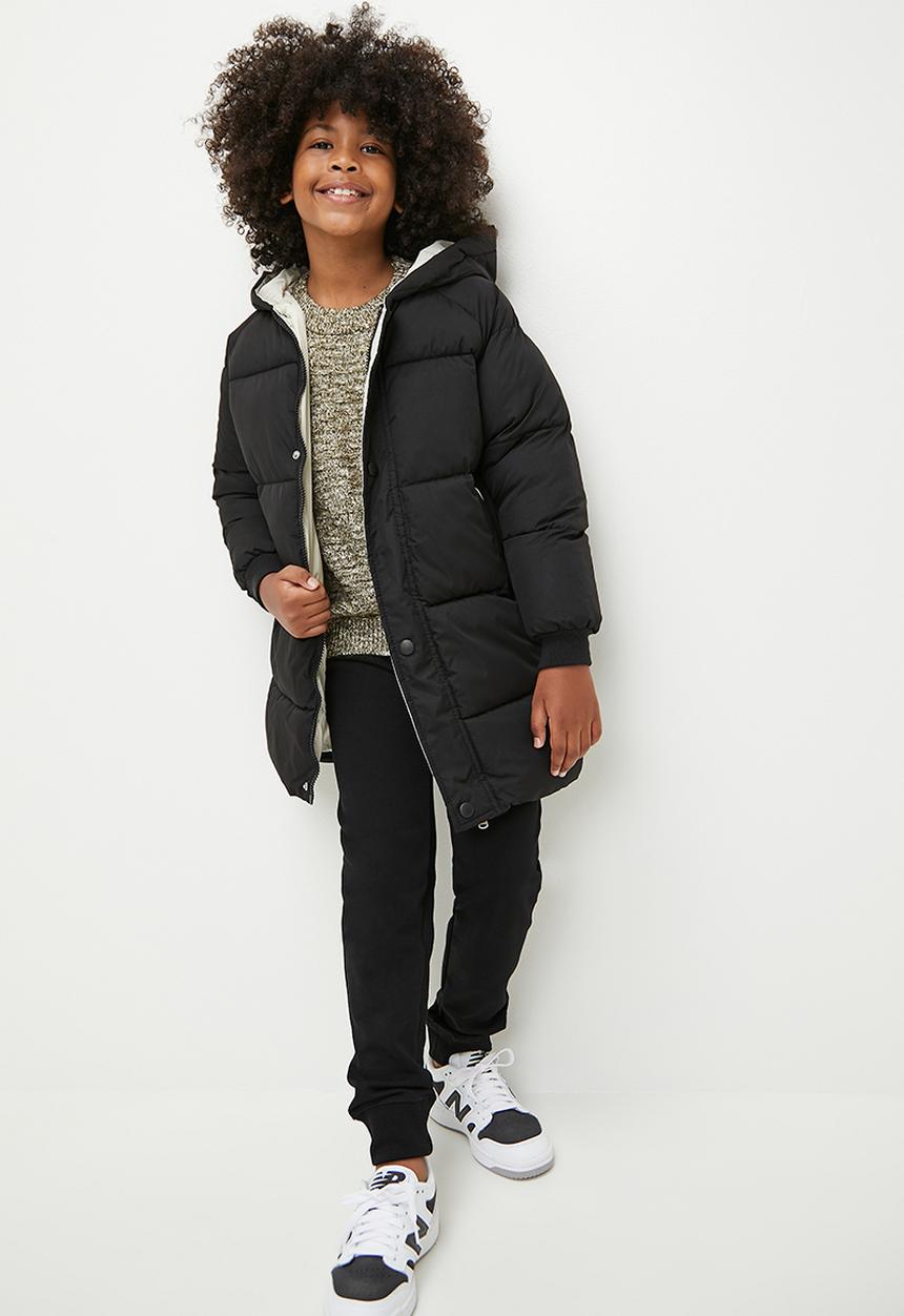 Pop Candy - Midi puffer jacket - black