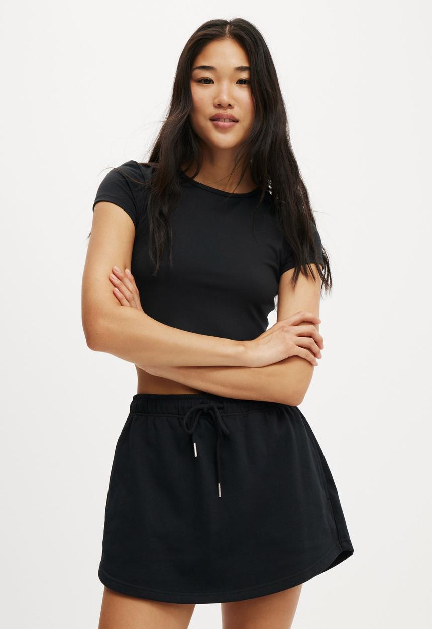 Cotton On - Essential Fleece Skirt - Black