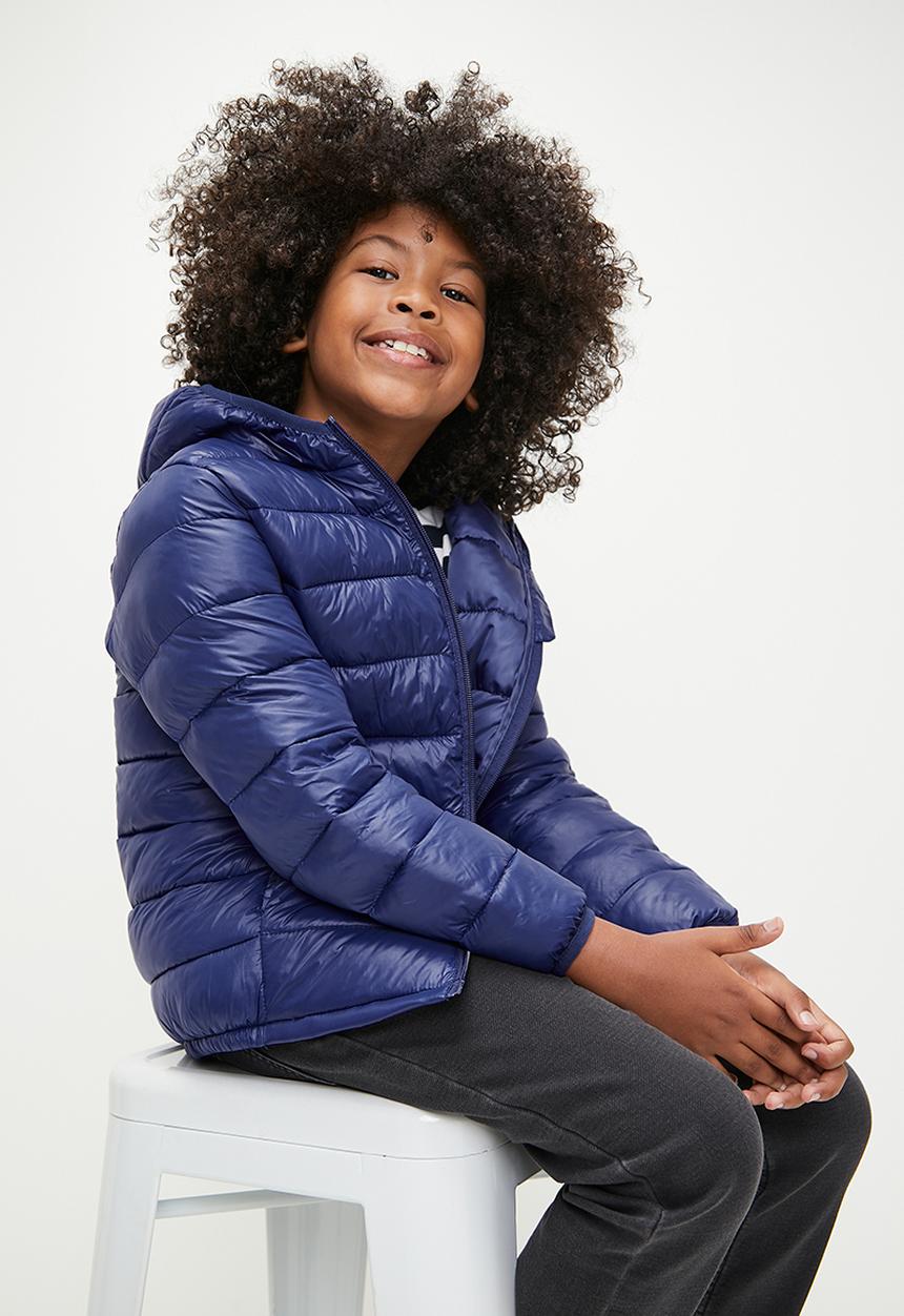 Pop Candy - Hooded puffer jacket - royal blue