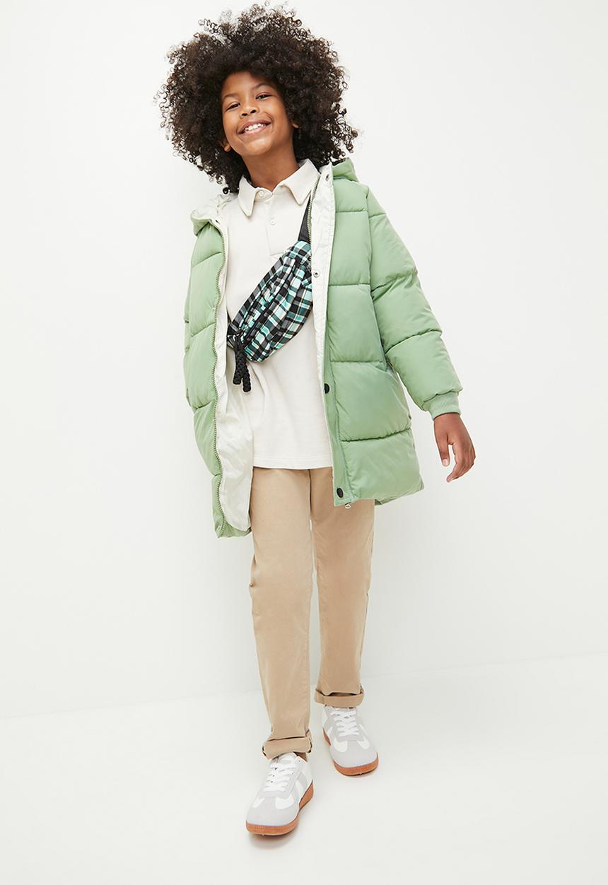 Pop Candy - Midi puffer jacket - green