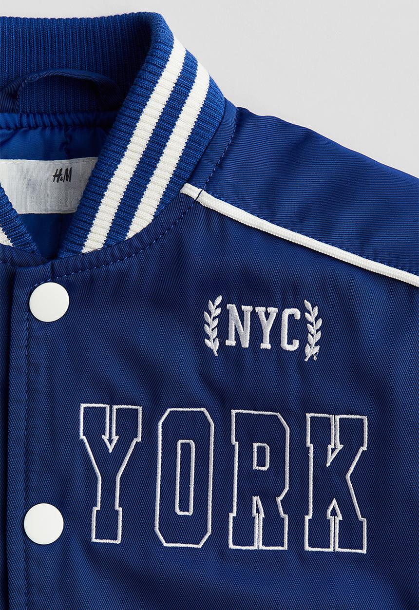 H&M - Padded baseball jacket - blue,multi