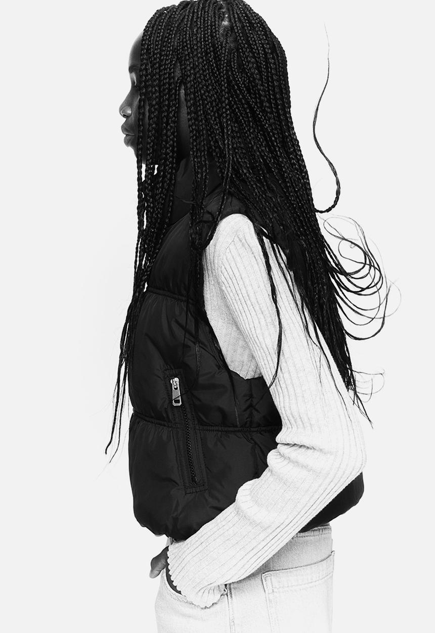 H&M - Puffer gilet - black