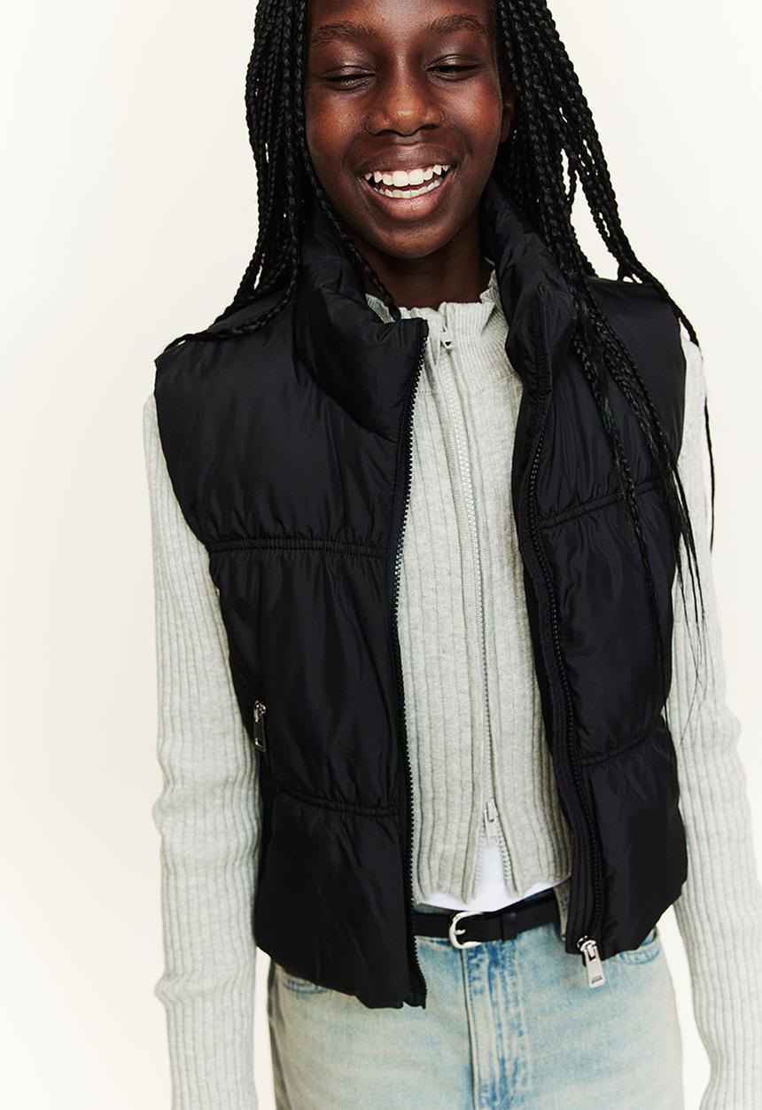 H&M - Puffer gilet - black
