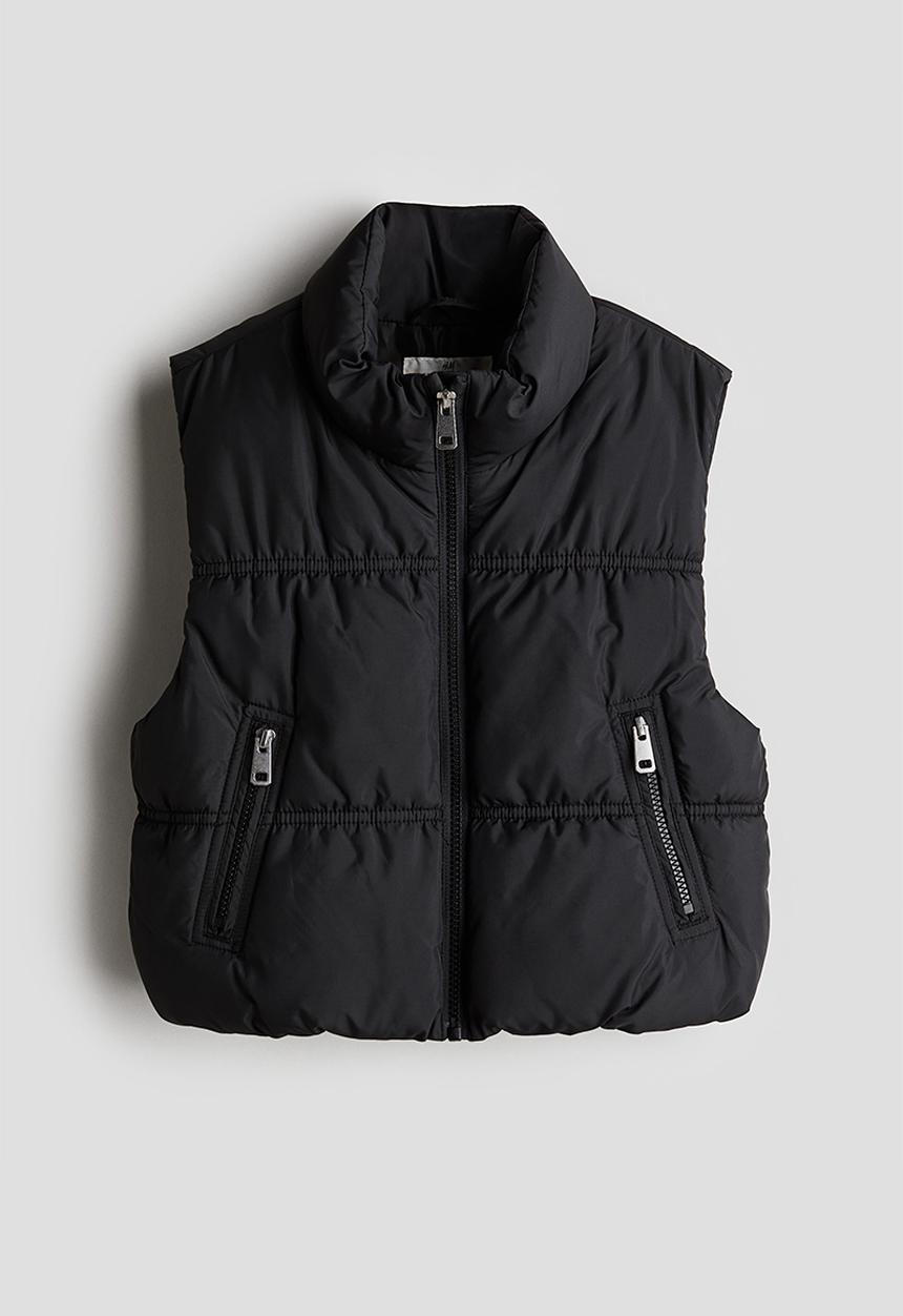 H&M - Puffer gilet - black