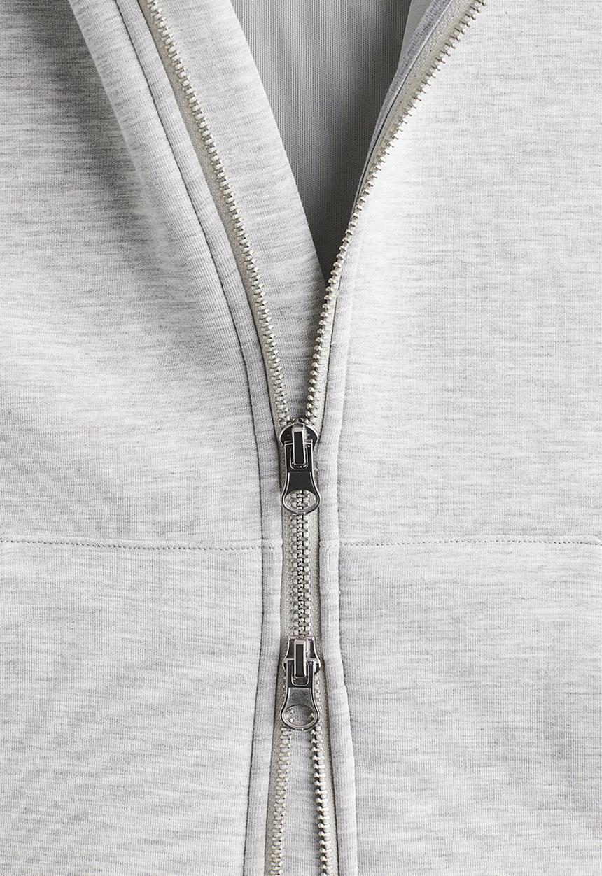 H&M - Scuba zip-through hoodie - light grey marl 