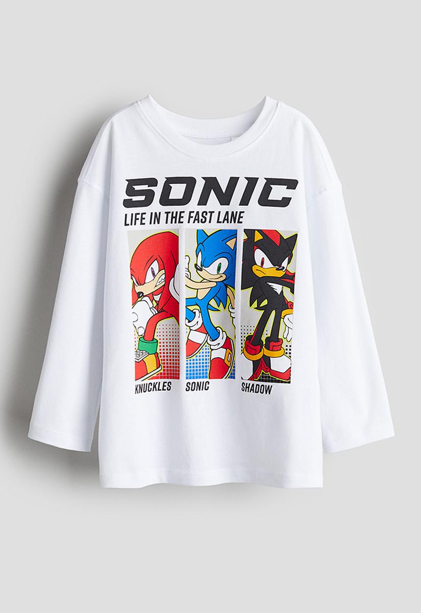 H&M - Long-sleeved t-shirt - white/sonic the hedgehog 