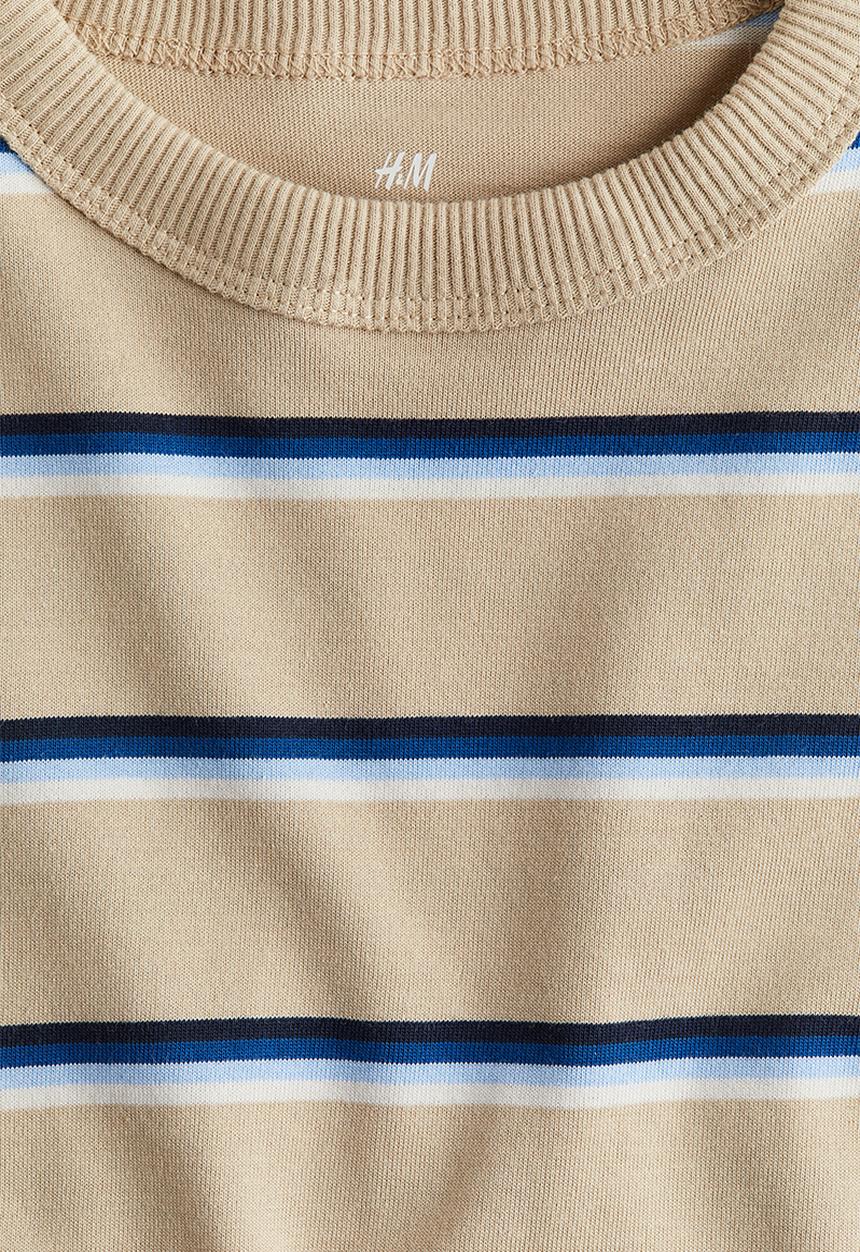 H&M - Long-sleeved t-shirt - beige,multi