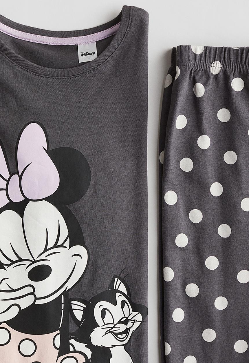 H&M - Jersey pyjamas - dark grey minnie mouse