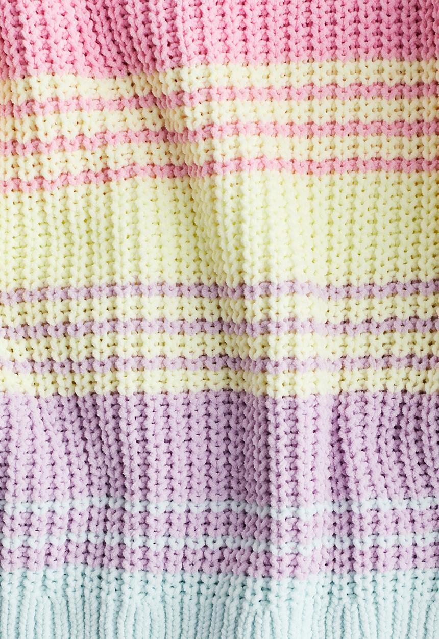 H&M - Knitted chenille jumper - pink striped