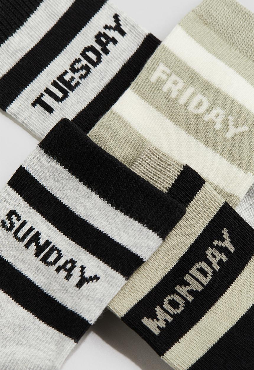 H&M - 7-pack socks -  light khaki green/weekdays