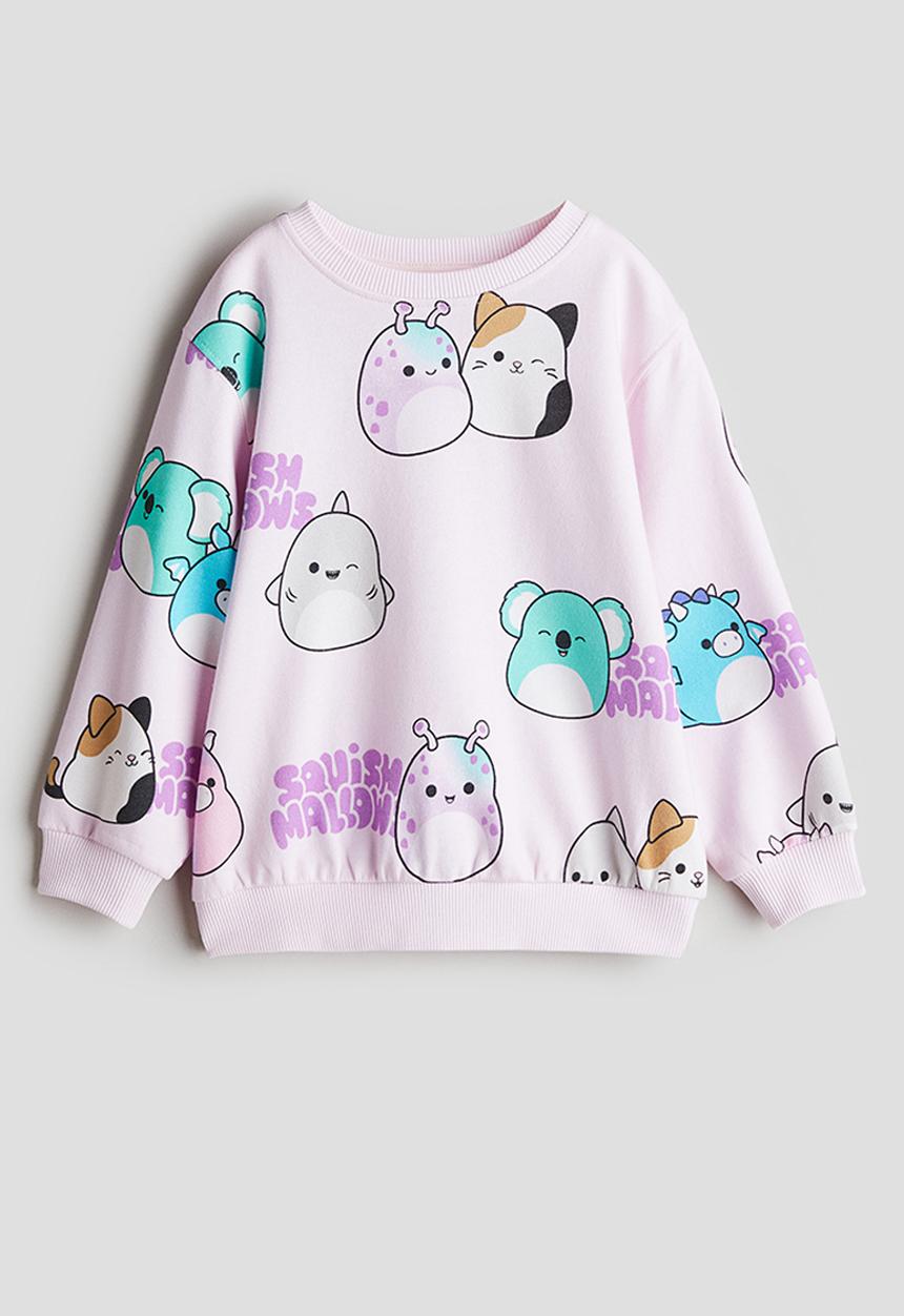 H&M - Printed sweatshirt - light pink squishmallows