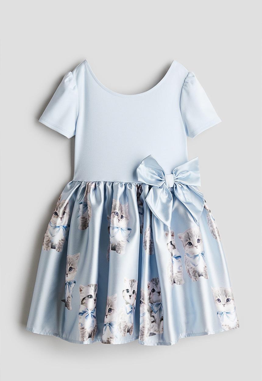 H&M - Flared-skirt dress - blue,multi