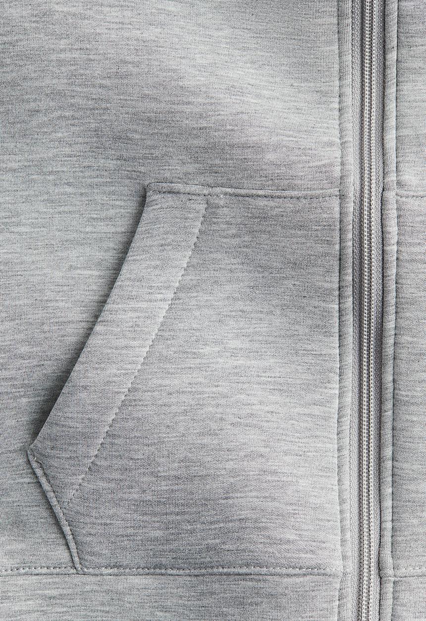 H&M - Scuba zip-through hoodie - light grey marl