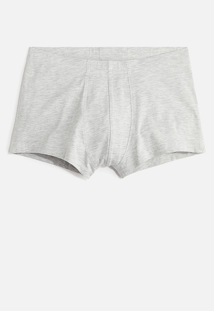 H&M - 3-Pack short cotton trunks - grey marl 