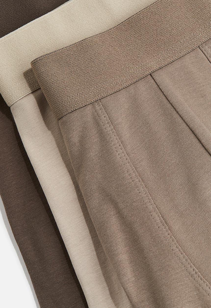 H&M - 3-Pack mid trunks lycra® xtra life™ - brown & dark beige