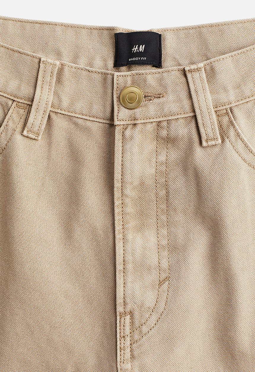 H&M - Baggy canvas trousers - beige