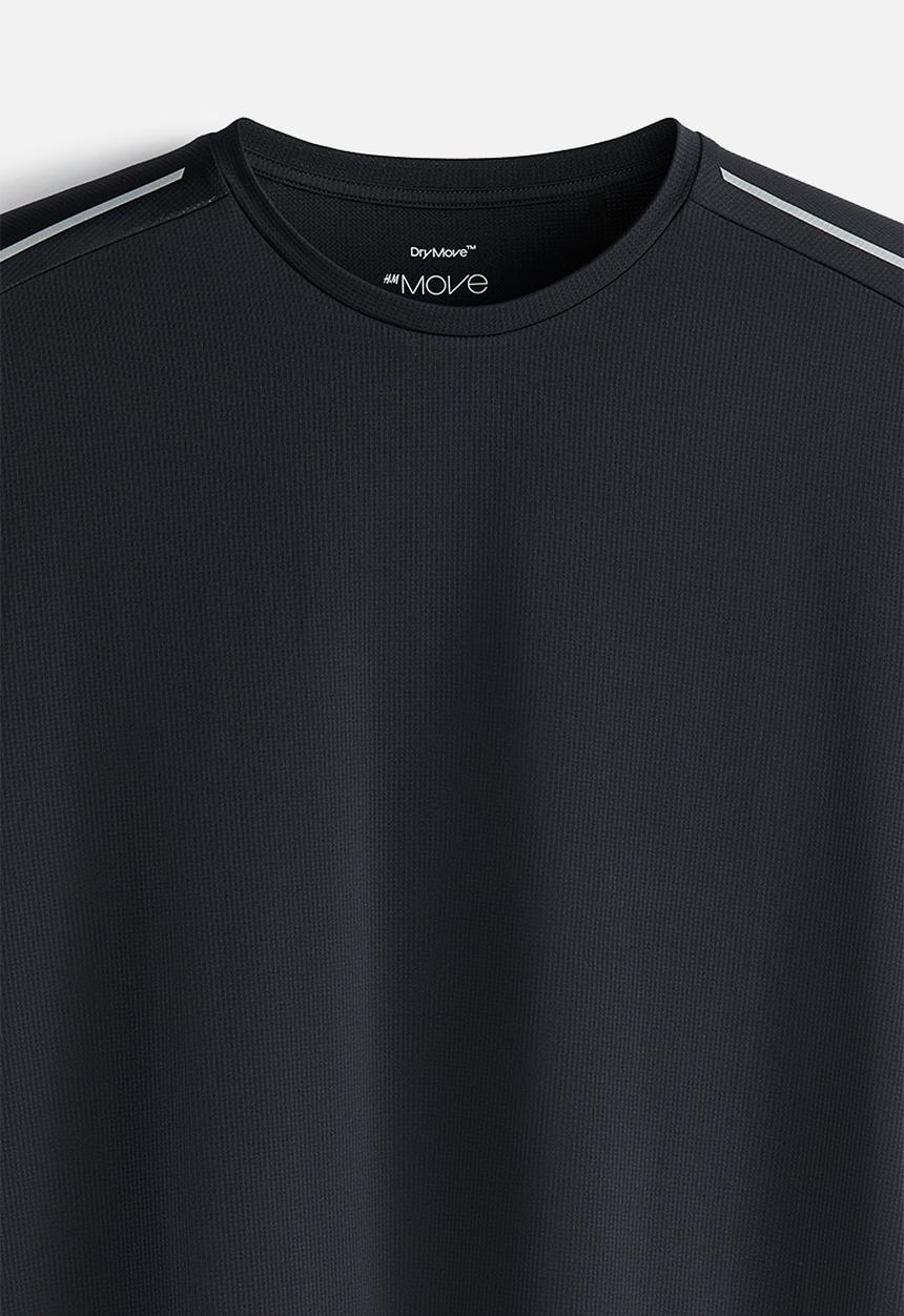 H&M - Regular fit running T-shirt in drymove™ - black