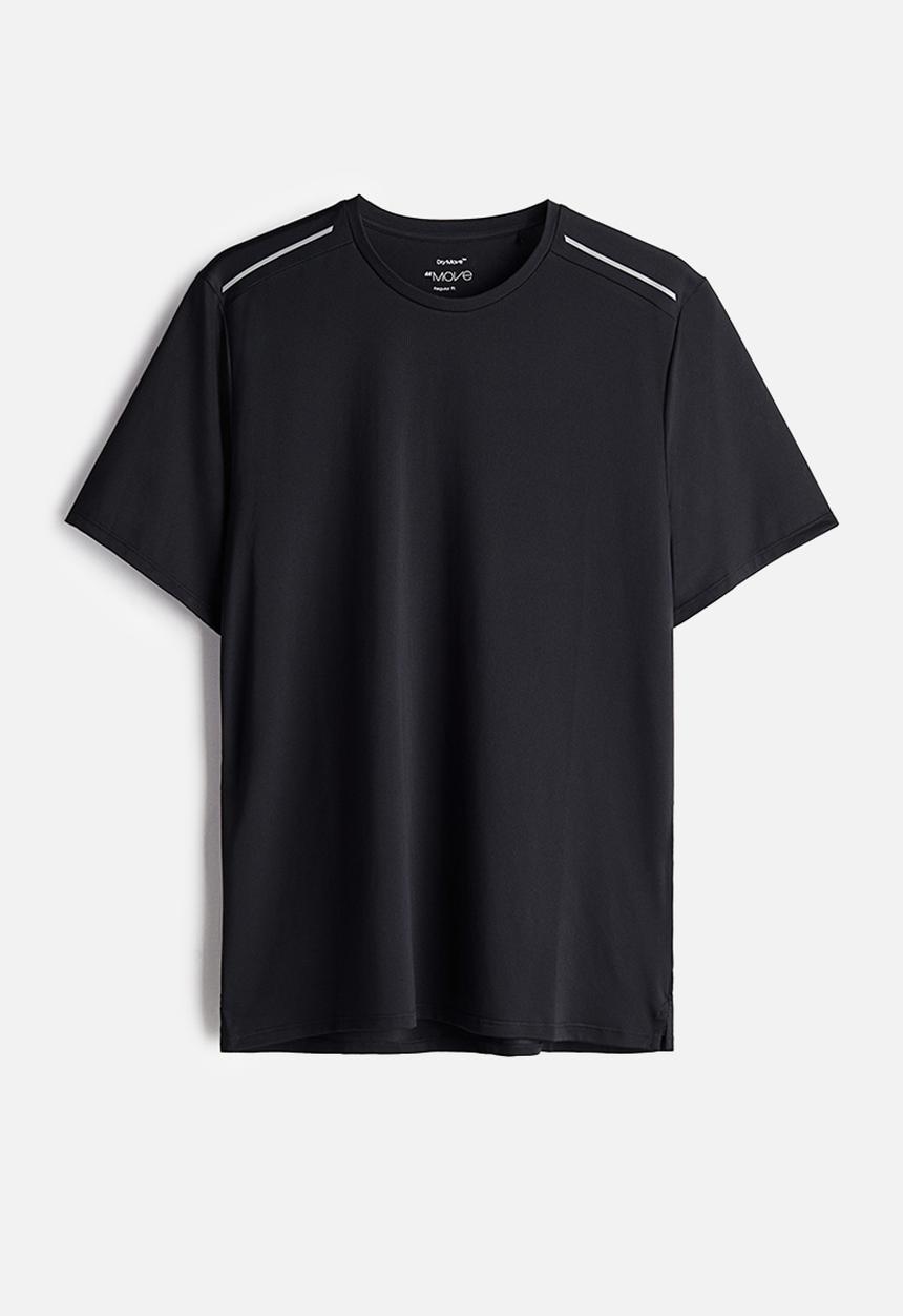 H&M - Regular fit running T-shirt in drymove™ - black