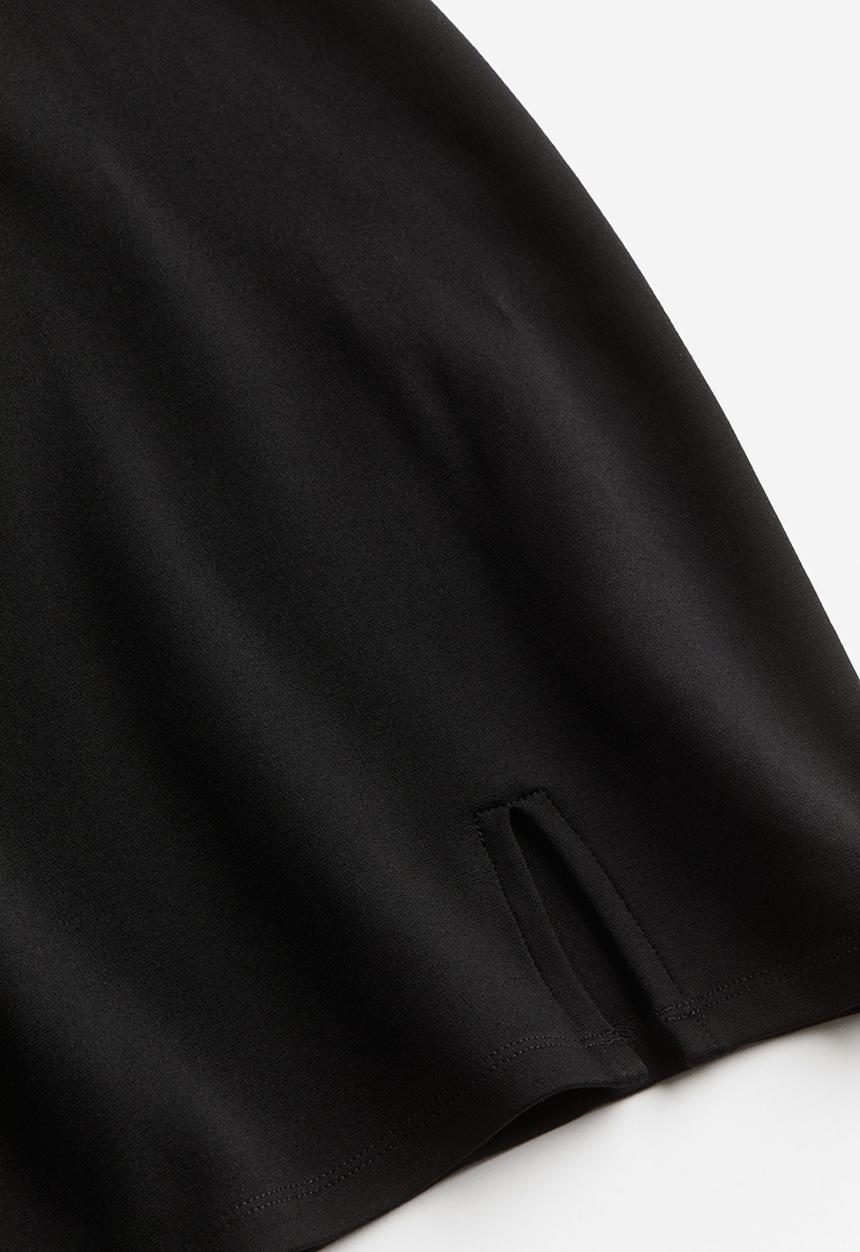 H&M - Cap-sleeved bodycon dress - black