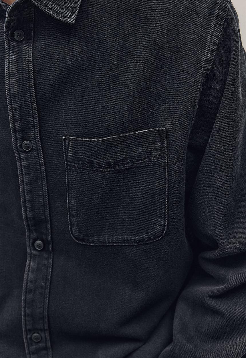 H&M - Regular fit denim shirt - black