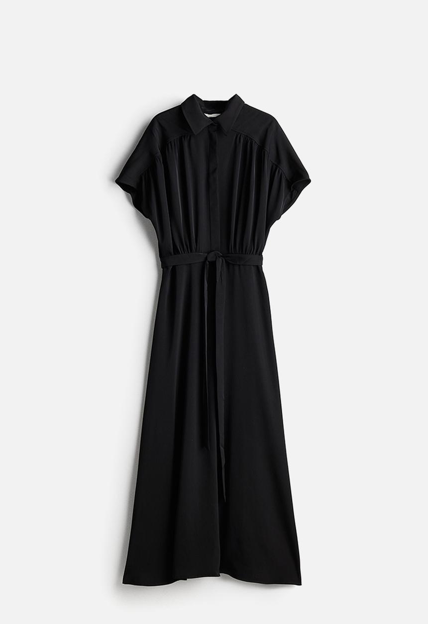 H&M - Tie-belt dress - black