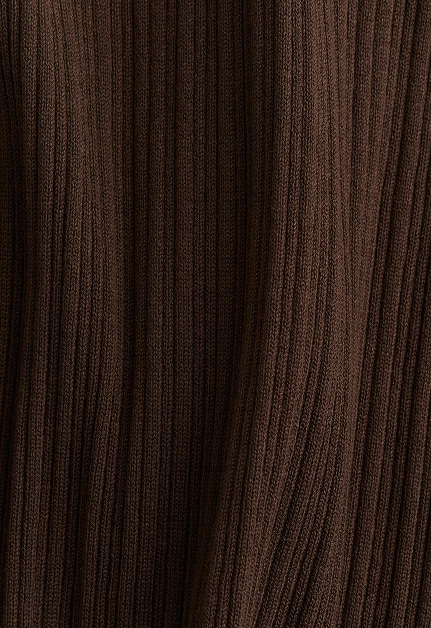 H&M - Rib-knit bodycon dress - dark brown