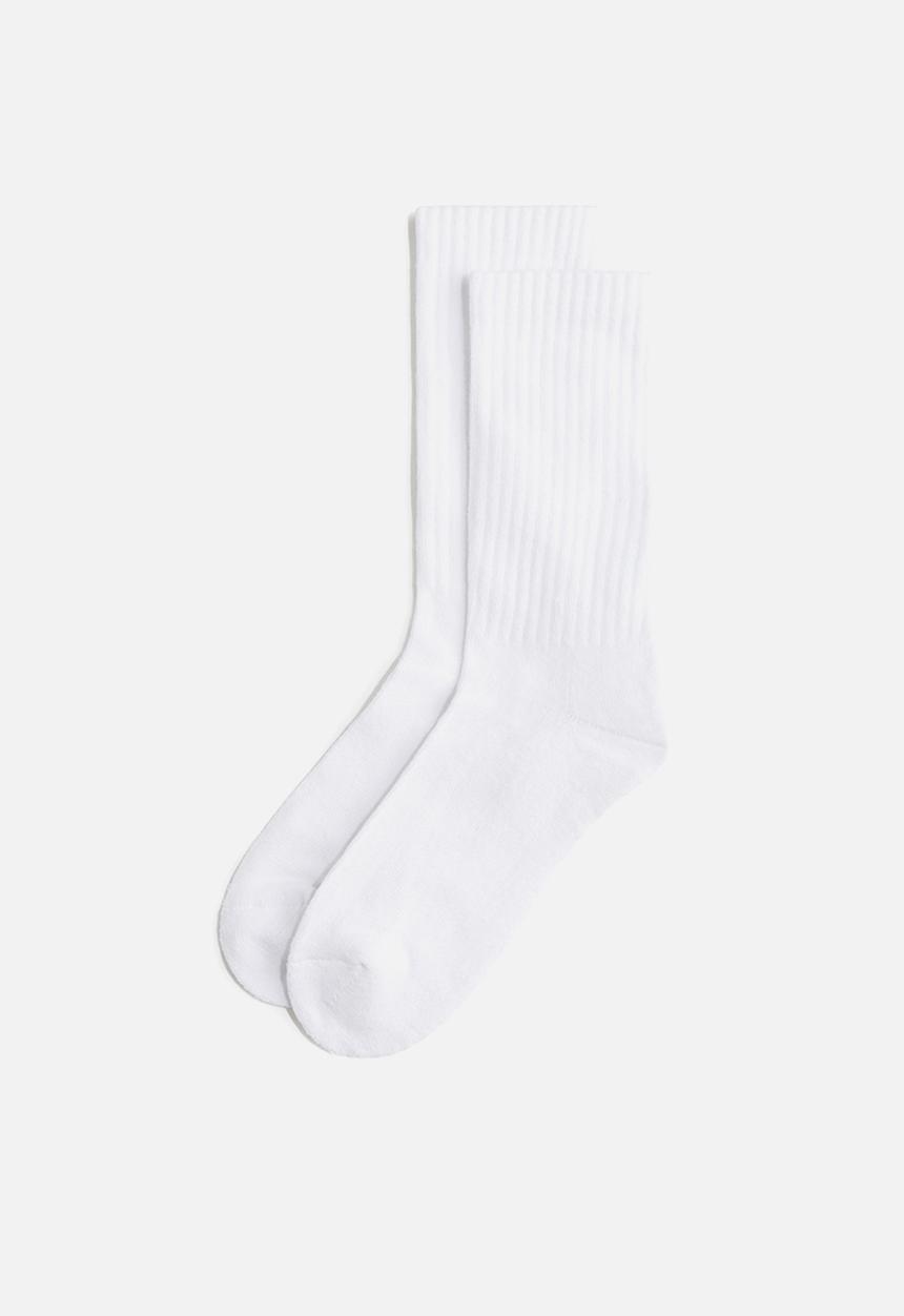 H&M - 5-Pack ribbed socks - white