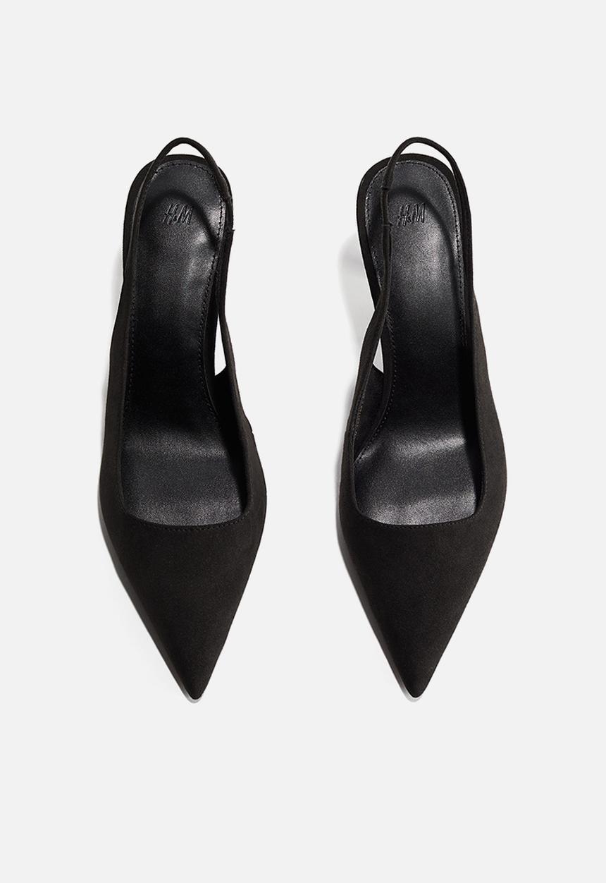 H&M - Pointed slingback court shoes - black