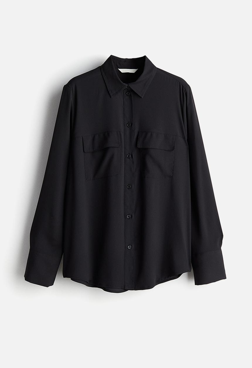 H&M - Crêpe shirt - black