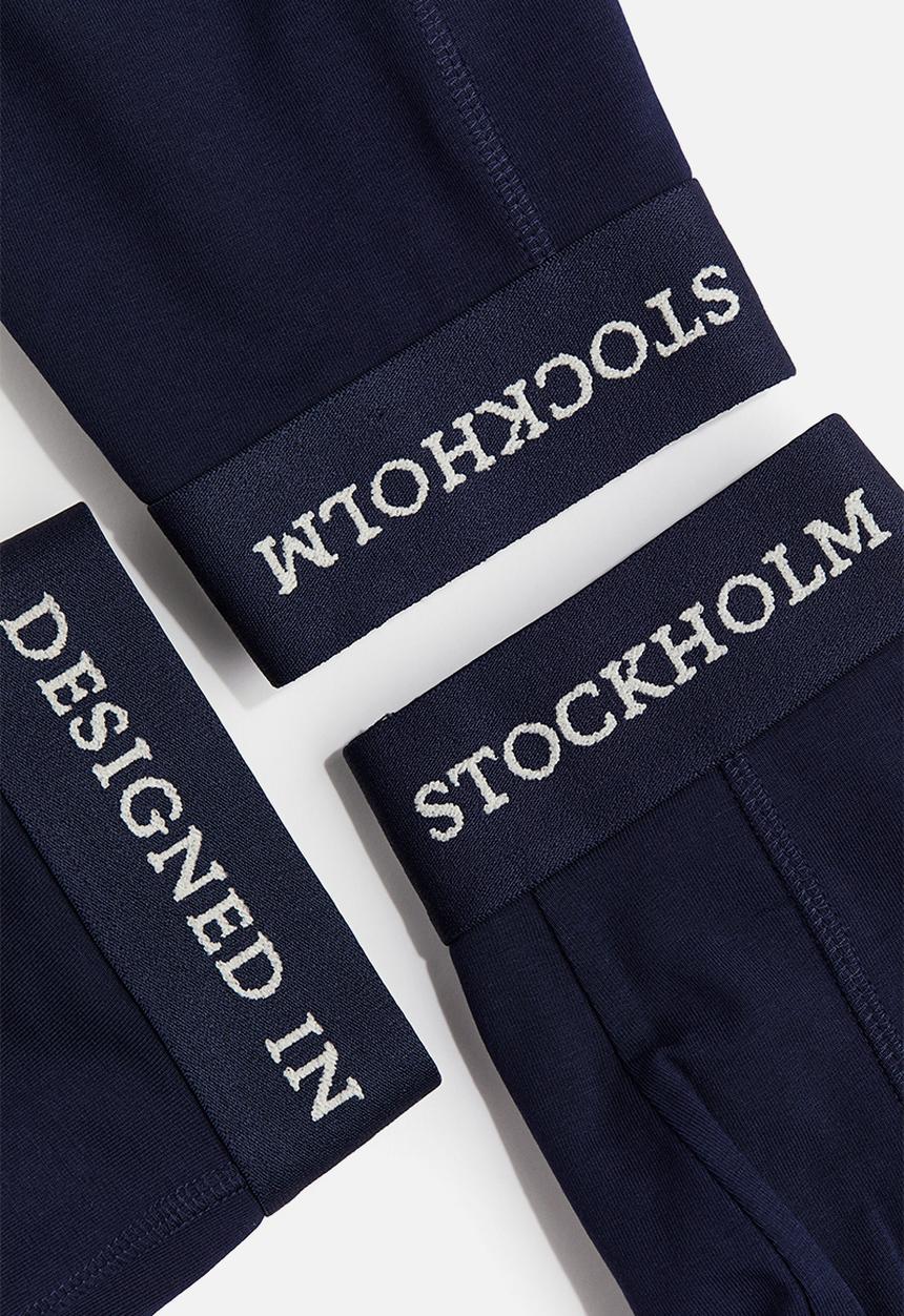 H&M - 3-pack mid trunks lycra® xtra life™ - navy blue