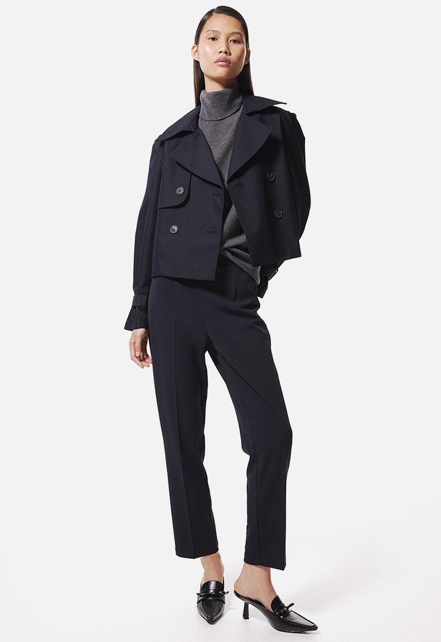 H&M - Tapered jersey trousers - navy blue