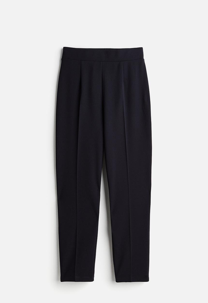 H&M - Tapered jersey trousers - navy blue