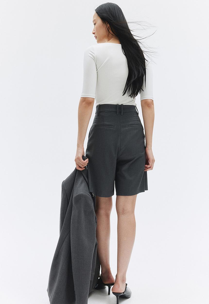 H&M - Boat-neck jersey top - white