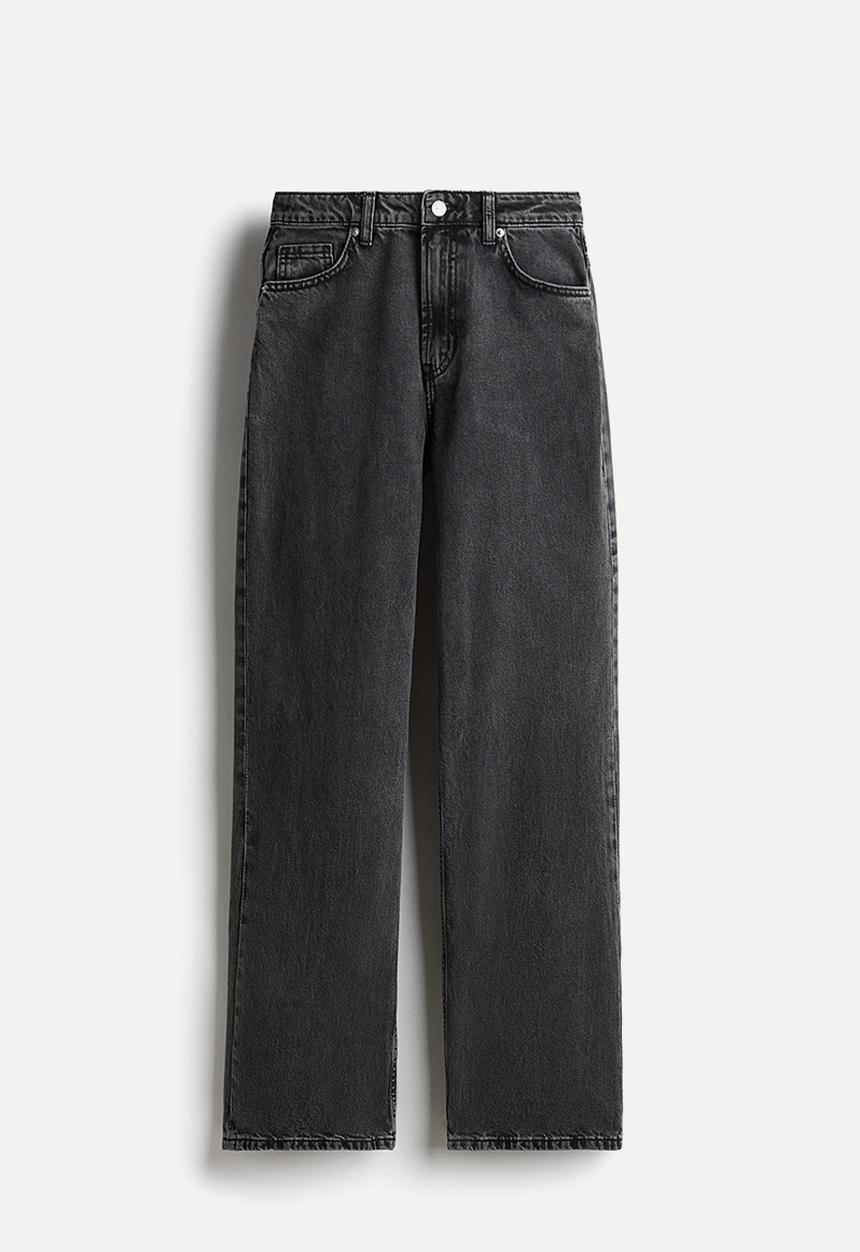 H&M - Wide high jeans - black