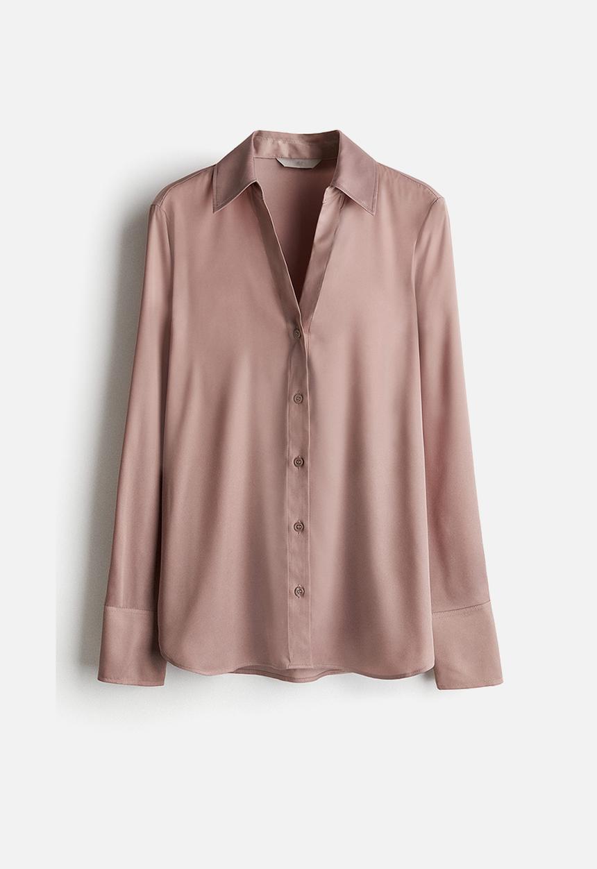 H&M - V-neck blouse - old rose