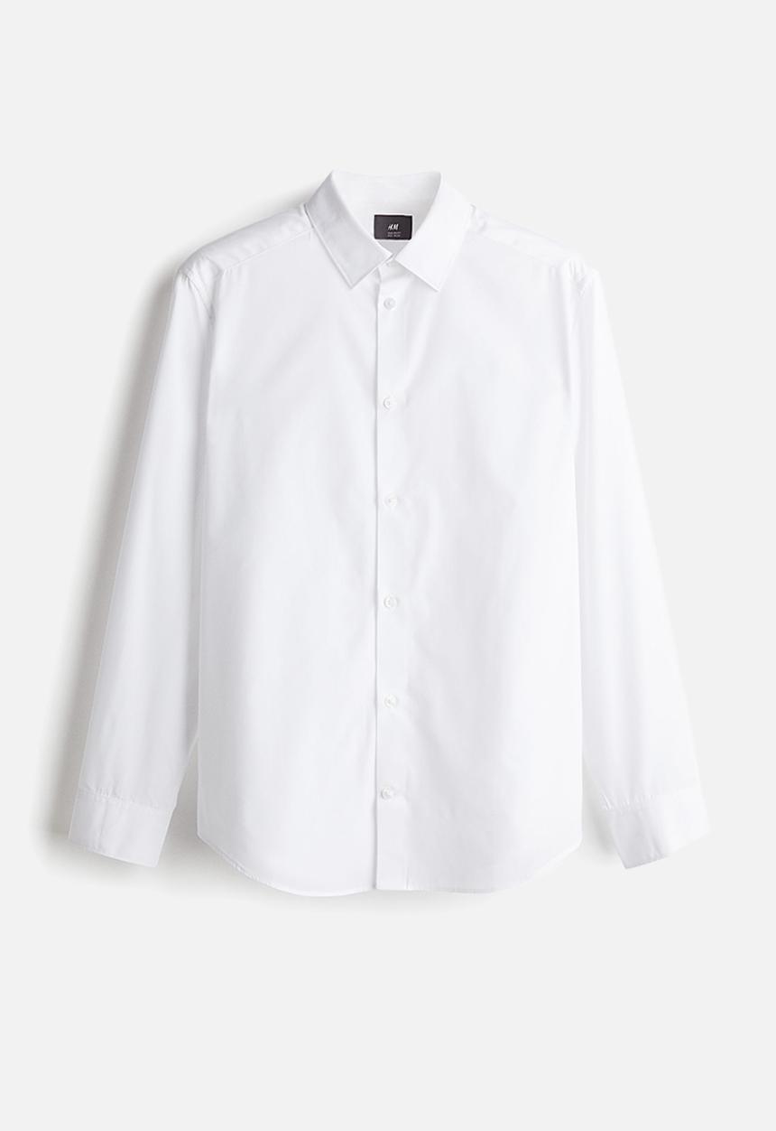 H&M - Regular fit easy-iron shirt - white